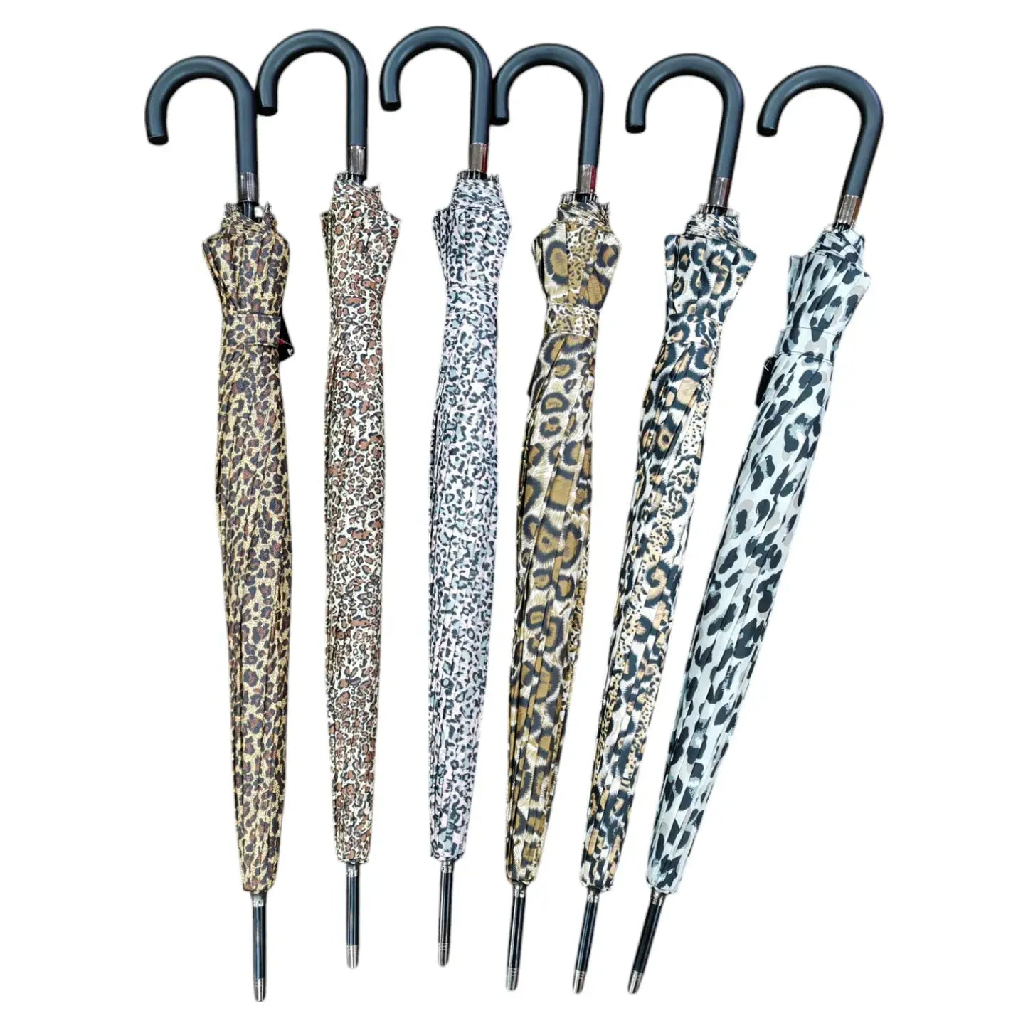 Large Leopard Print Long Stick Umbrella