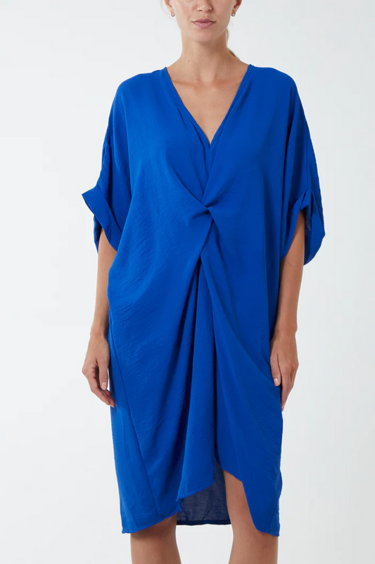 Cobalt Blue Twist cocoon dress