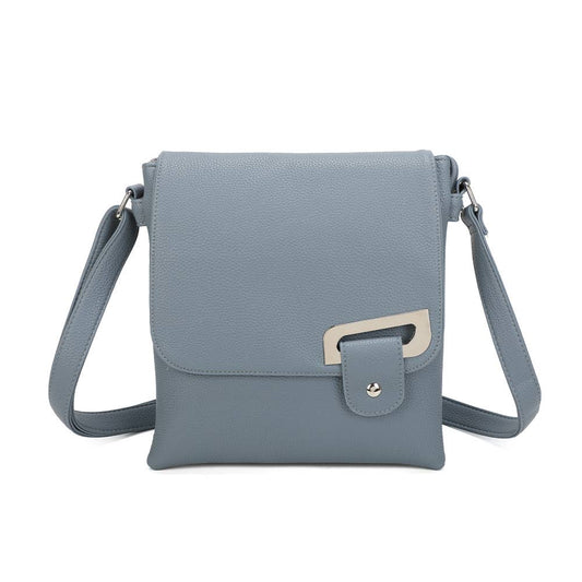 Strathurie Faux Leather Crossbody Shoulder Bag Light Blue