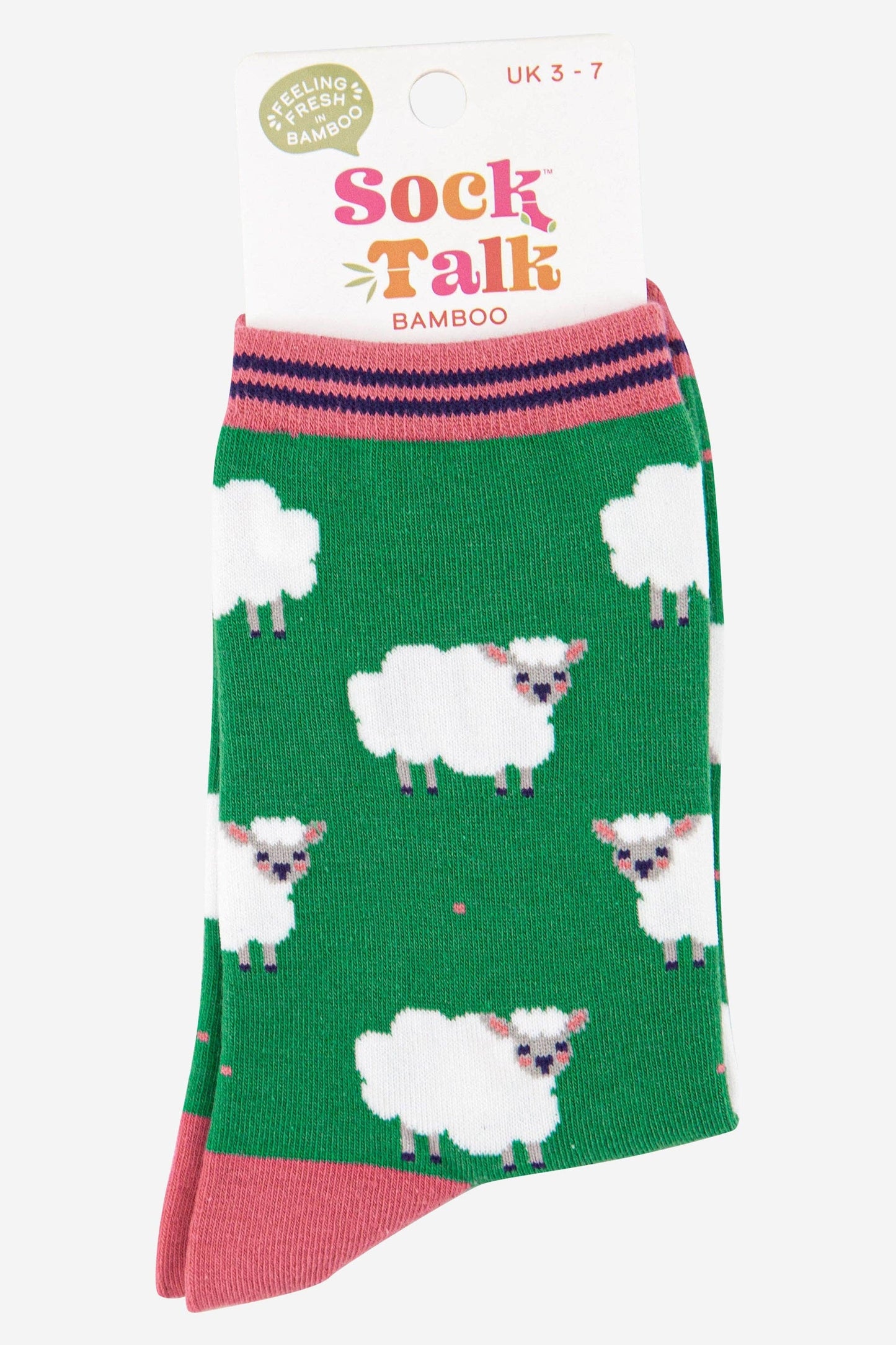 Women's Bamboo Socks - Green, Lamb