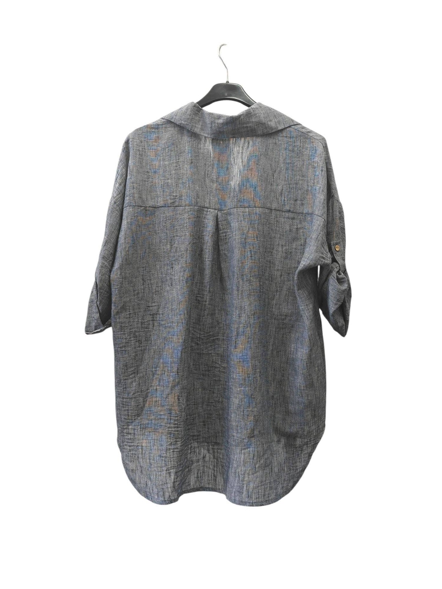 Italian One Size Full Button Linen Shirt