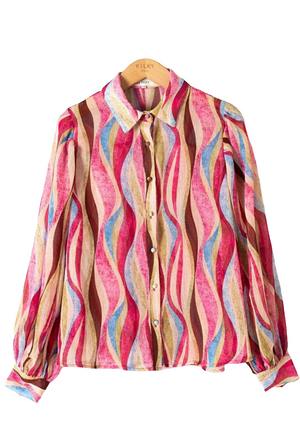 Pink Swirl Blouse