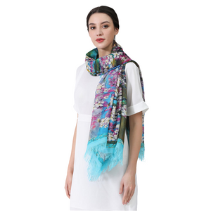 Love’s Pure Light “Illumination and Glory Covers The Earth” silk blend scarf