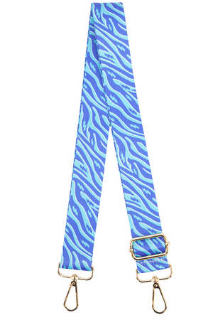 Two Tone Zebra and Lightning Bolt Bag Strap