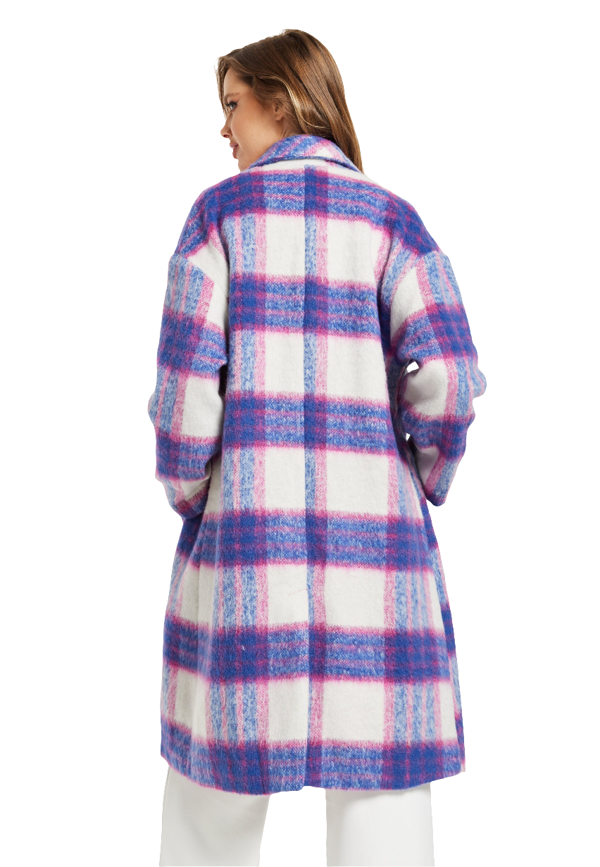 Multi Coloured Checkered Coat