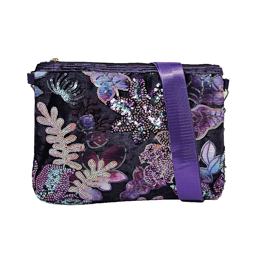 Beaded Clutch with Crossbody Strap