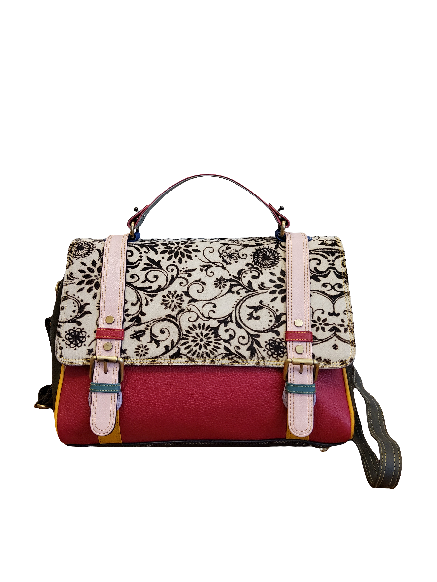 Patterned Leather Satchel