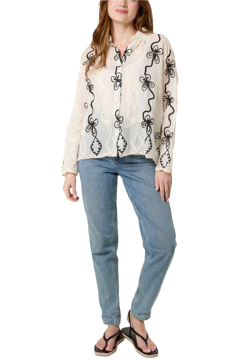 Daisy Embroidered Shirt