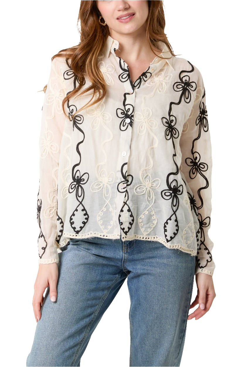Daisy Embroidered Shirt