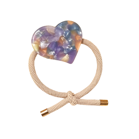 Purple Heart Elastic Hair Tie