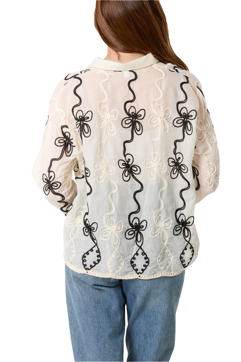 Daisy Embroidered Shirt