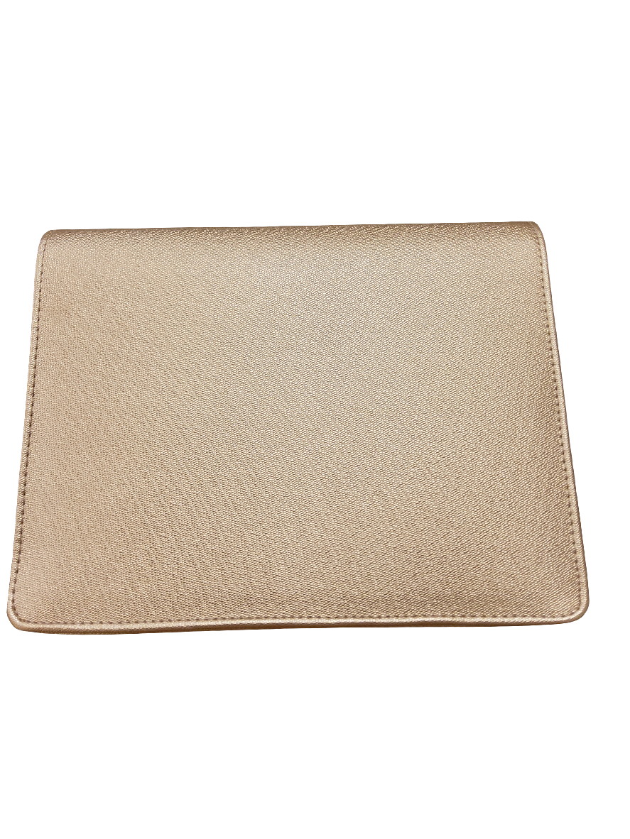 Gold Shimmer Envelope Clutch Bag with Chain Strap