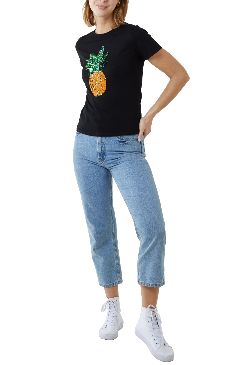 Embellished Pineapple T-Shirt