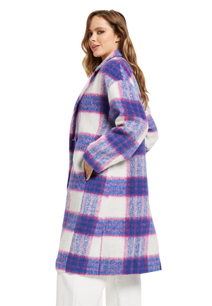 Multi Coloured Checkered Coat
