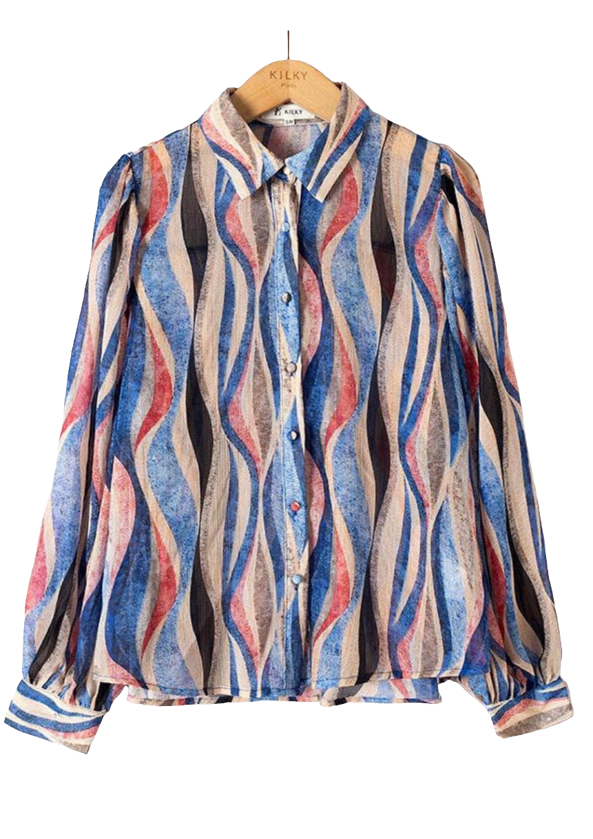 Blue Swirl Blouse