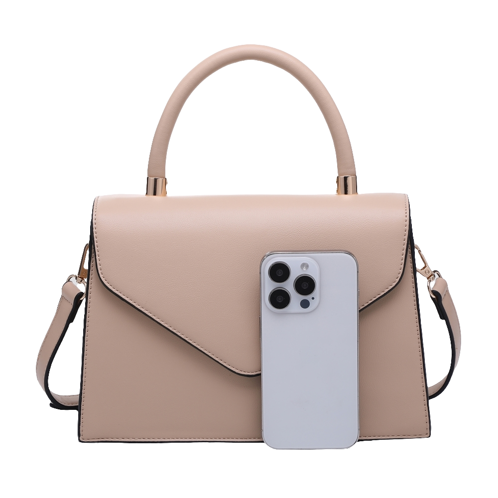 Tan Small Structured Tote Bag