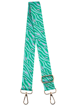 Two Tone Zebra and Lightning Bolt Bag Strap