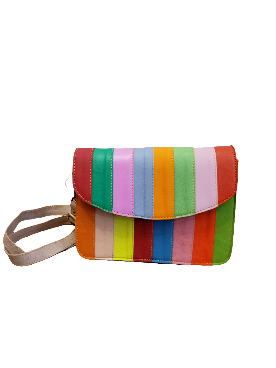 Striped Rectangular Crossbody