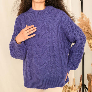 Cara & The Sky Bella Cable High Neck Jumper