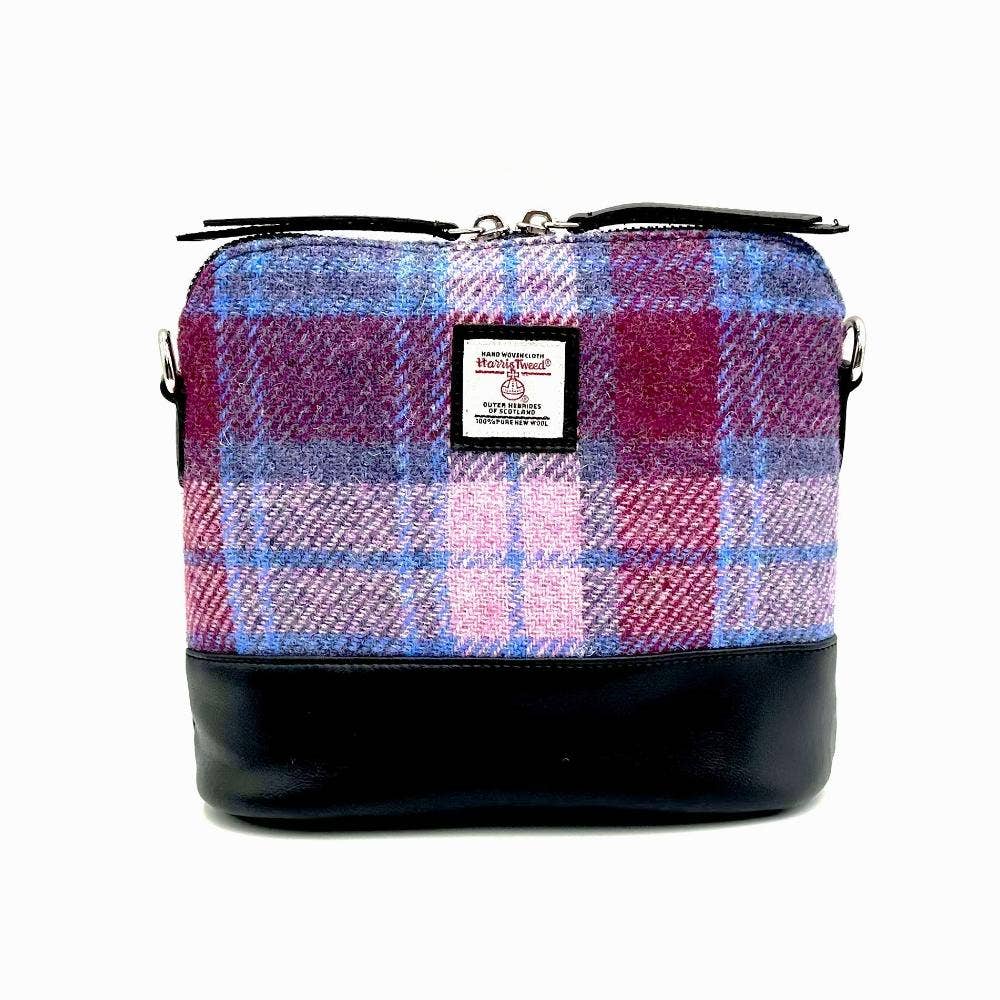Harris Tweed Square Shoulder Bag Pastel Pink