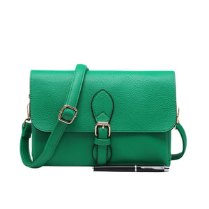 Small green satchel style crossbody