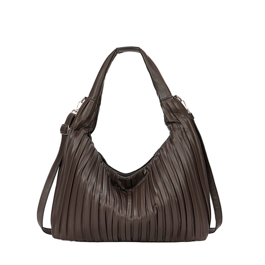 Super Soft Pleated Large Over the Shoulder Hobo Bag