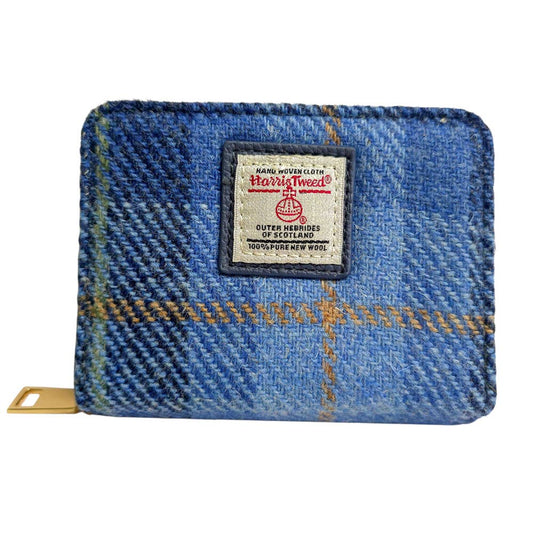 Harris Tweed Skye Blue Purse Small