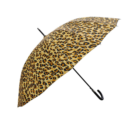 Large Leopard Print Long Stick Umbrella