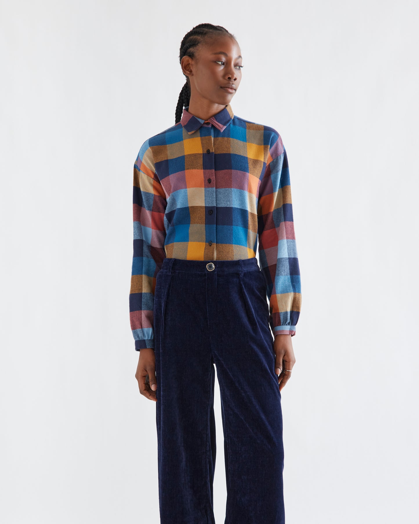 Pre-order* Compañía Fantástica: Multi-coloured plaid shirt