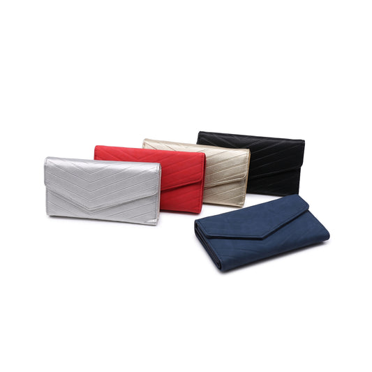 Chevron metallic purse