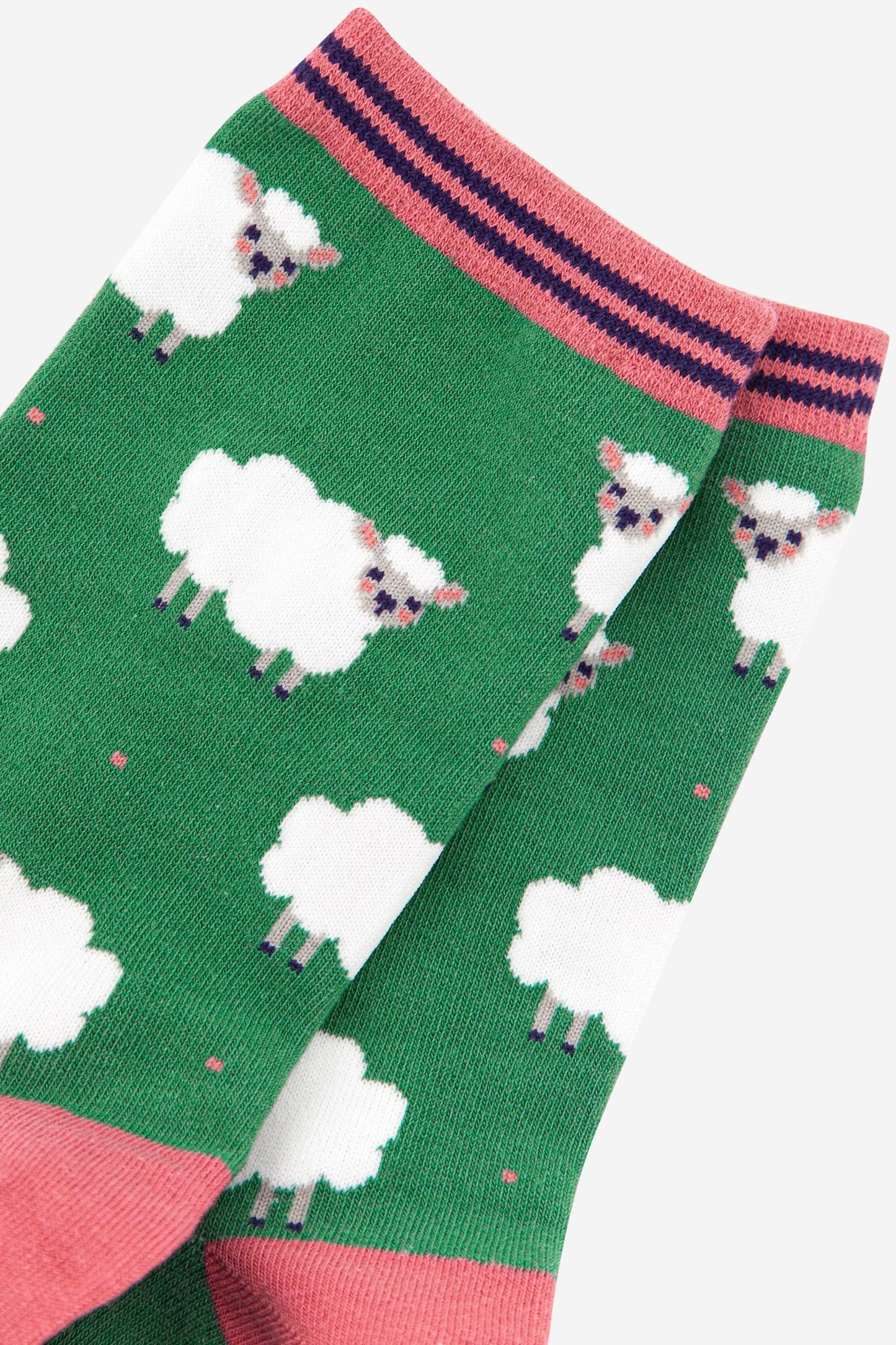 Women's Bamboo Socks - Green, Lamb