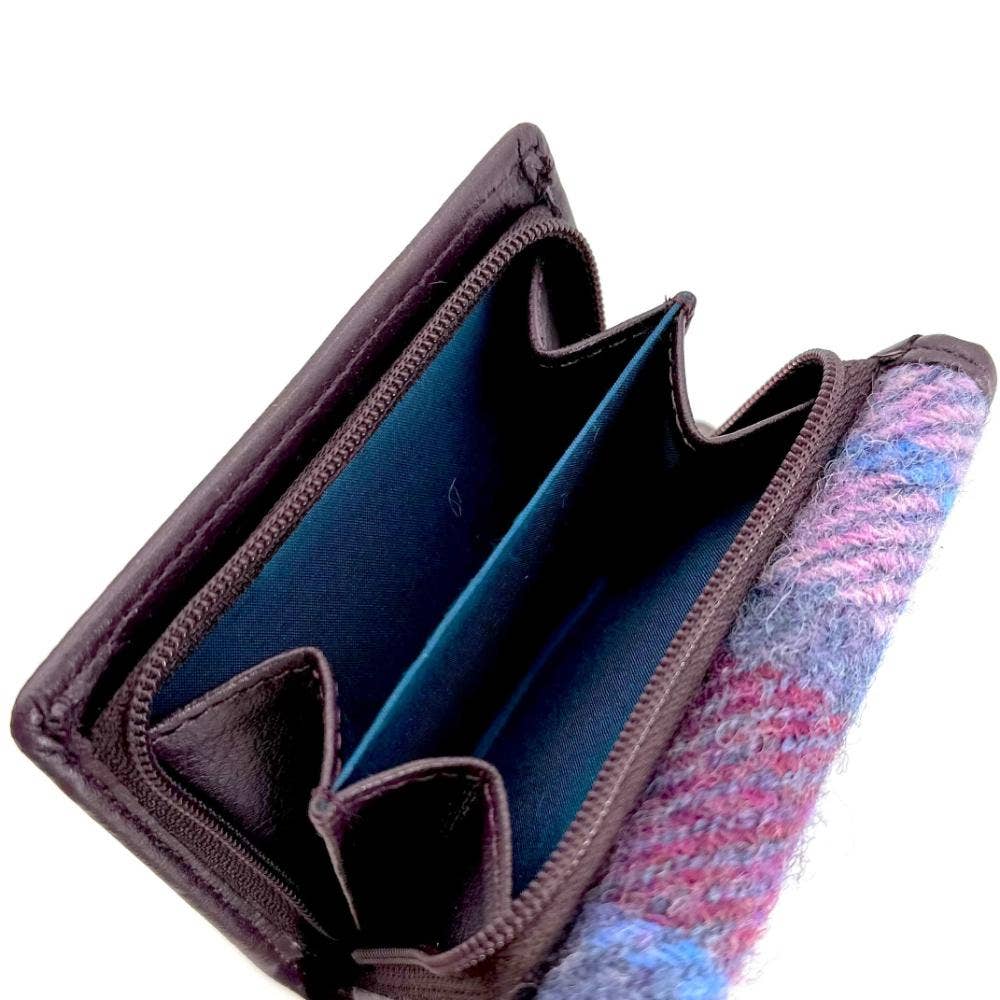 Harris Tweed Trifold Purse Pastel Pink