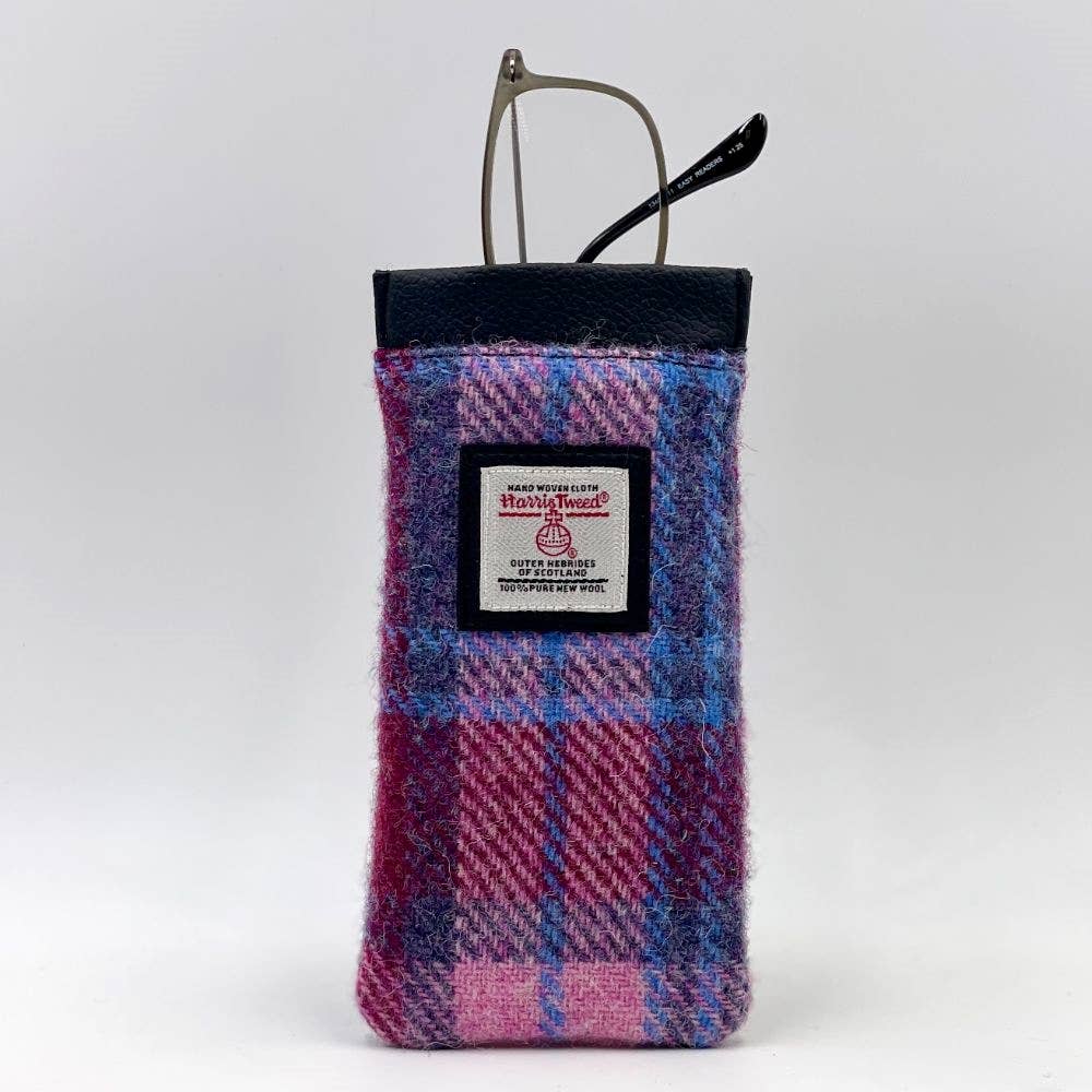 Harris Tweed Glasses Sleeve Pastel Pink