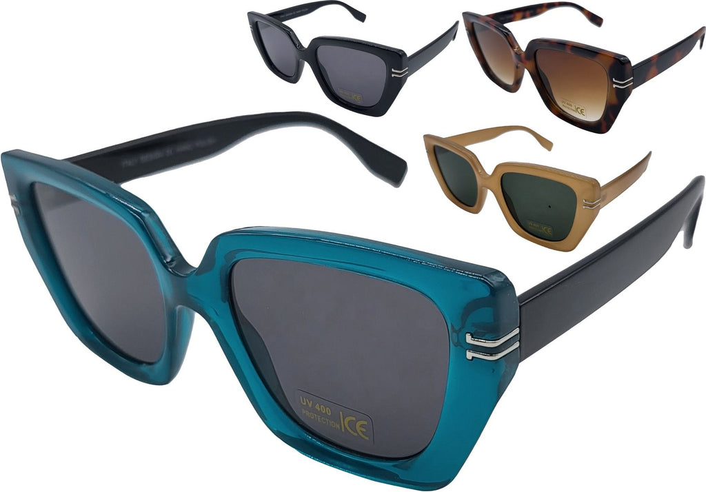 RETRO SQUARE FRAMED CHUNKY SUNGLASSES