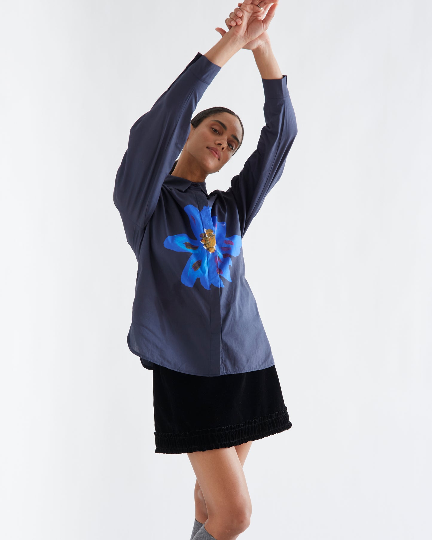 Pre-order* Compañía Fantástica: Blue flower shirt