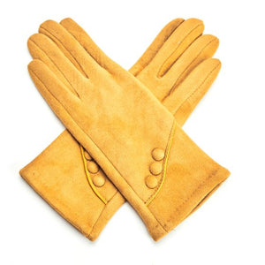 Button detail gloves