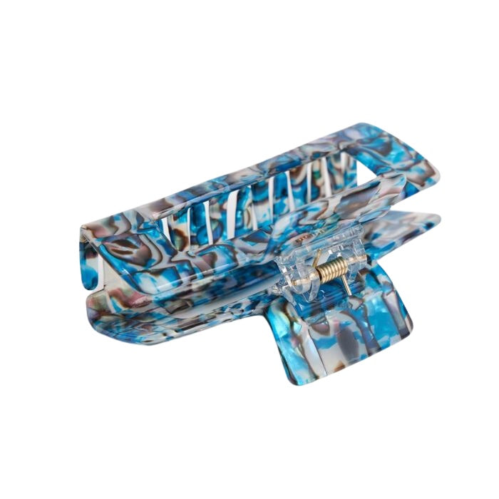 Red Cuckoo Rectangular Turquoise Hair Claw Clip