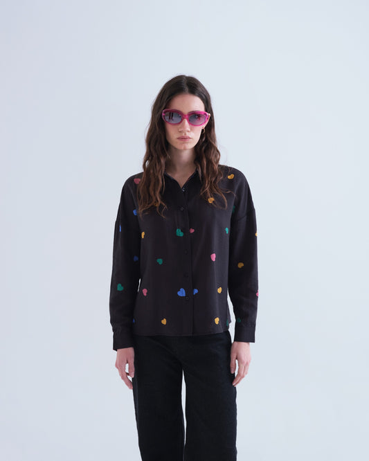 Pre-order* Compañía Fantástica: Heart pattern shirt