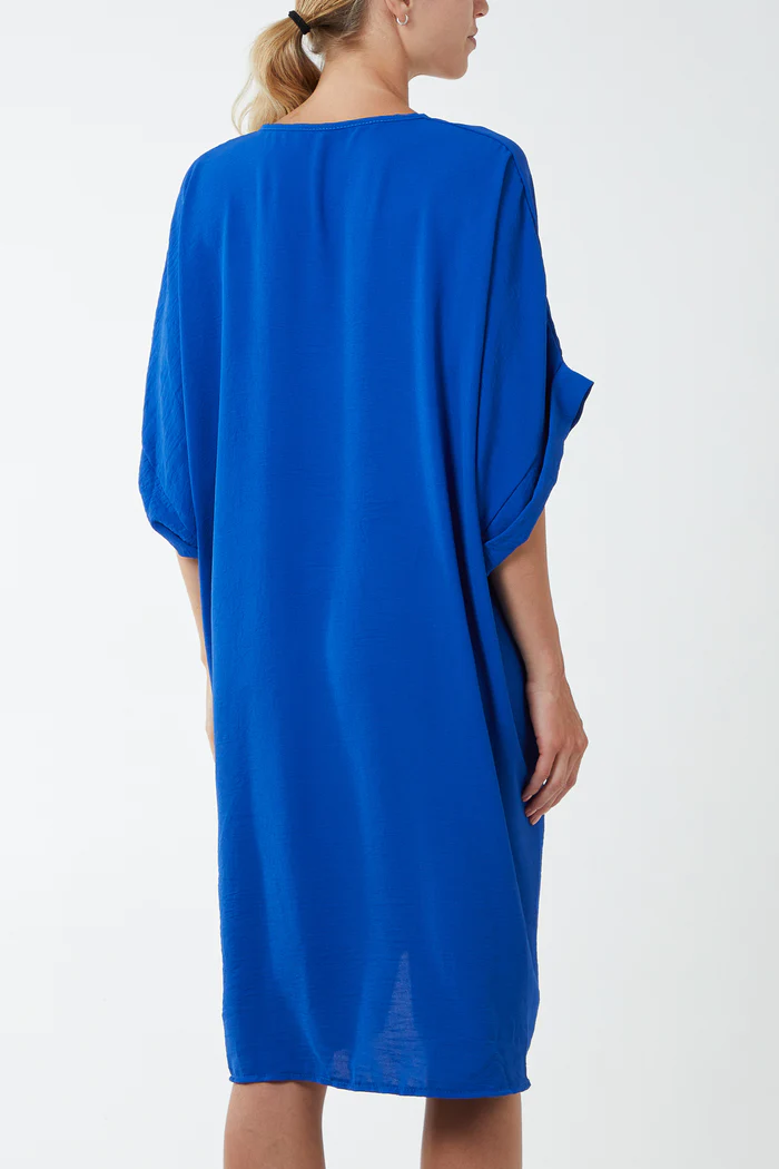Cobalt Blue Twist cocoon dress