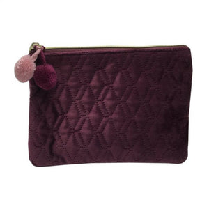 PURPLE SOFT TO TOUCH MAKE-UP / WASH BAG (SML, MED, LRG)