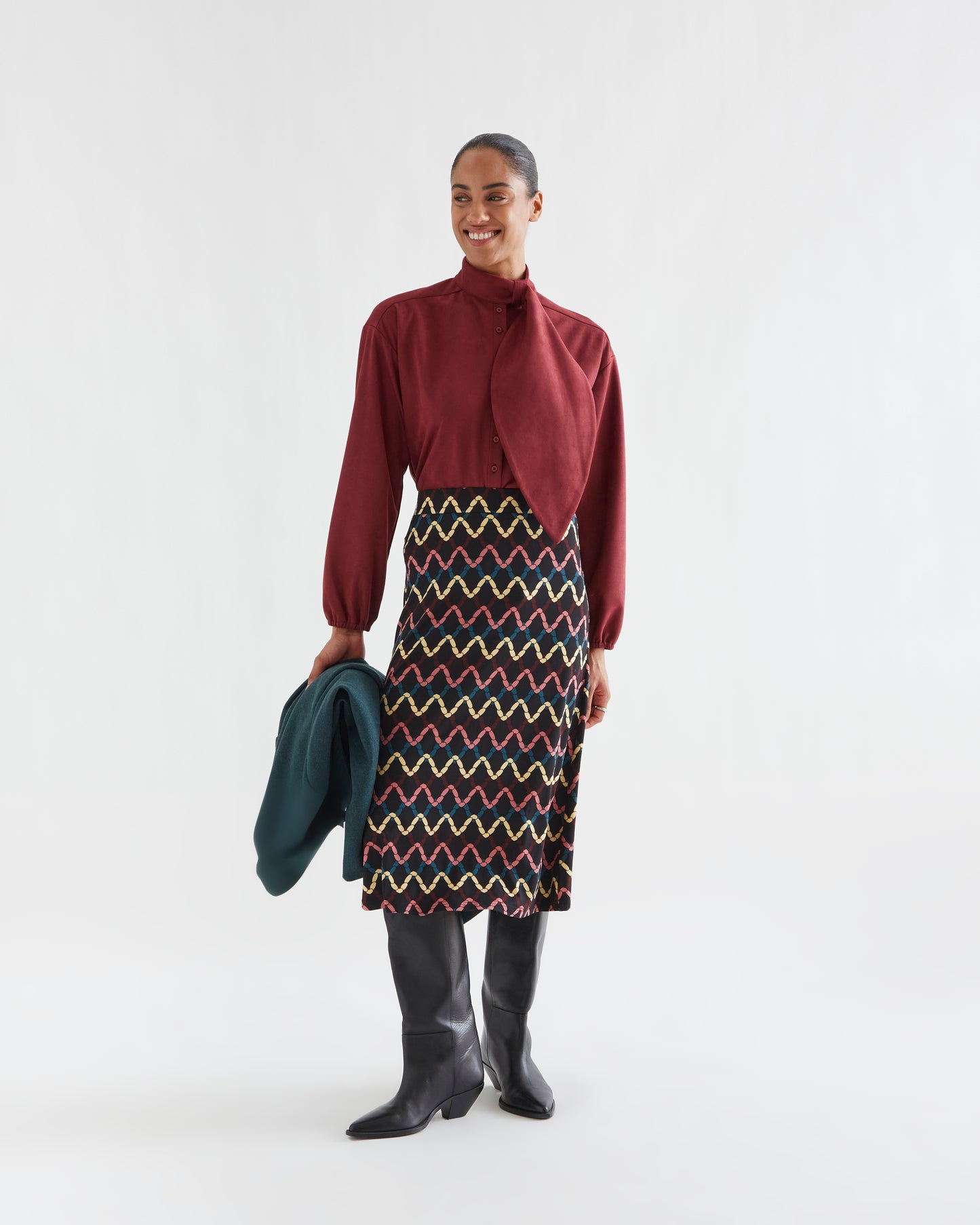 Pre-order* Compañía Fantástica: Wine shirt with tie detail