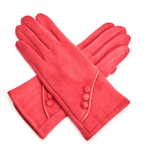 Button detail gloves