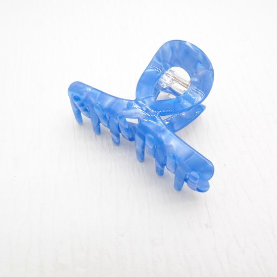 Blue Twisted Claw Clip