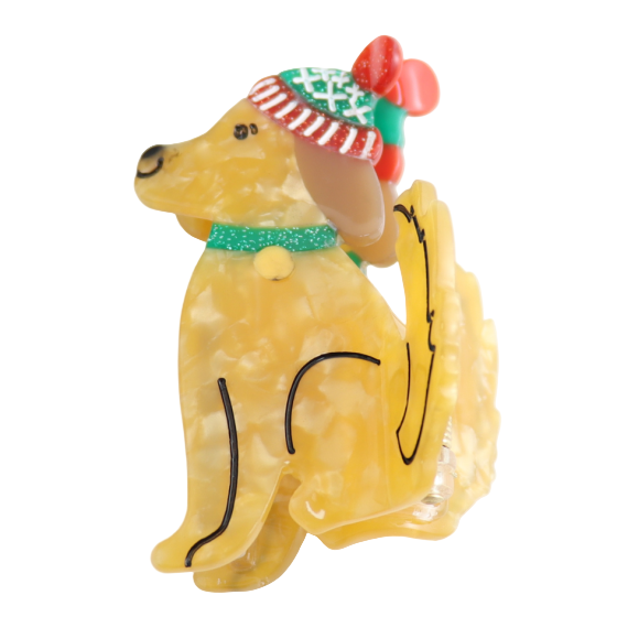 Christmas Dog Hair Claw Clip