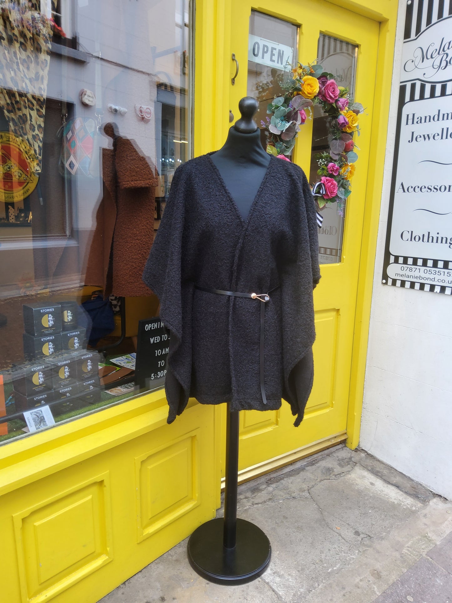 Wool blend belted jacket