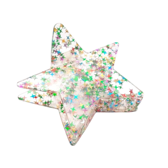 Multicoloured Star Claw Clip