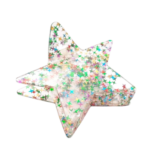 Multicoloured Star Claw Clip