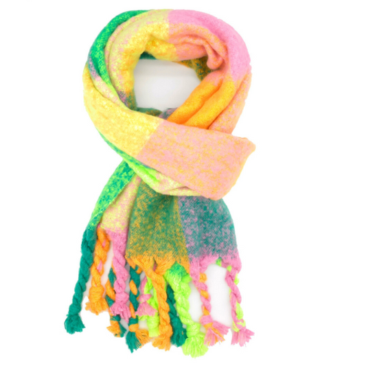 Bright Twisted Tassel Blanket Scarf