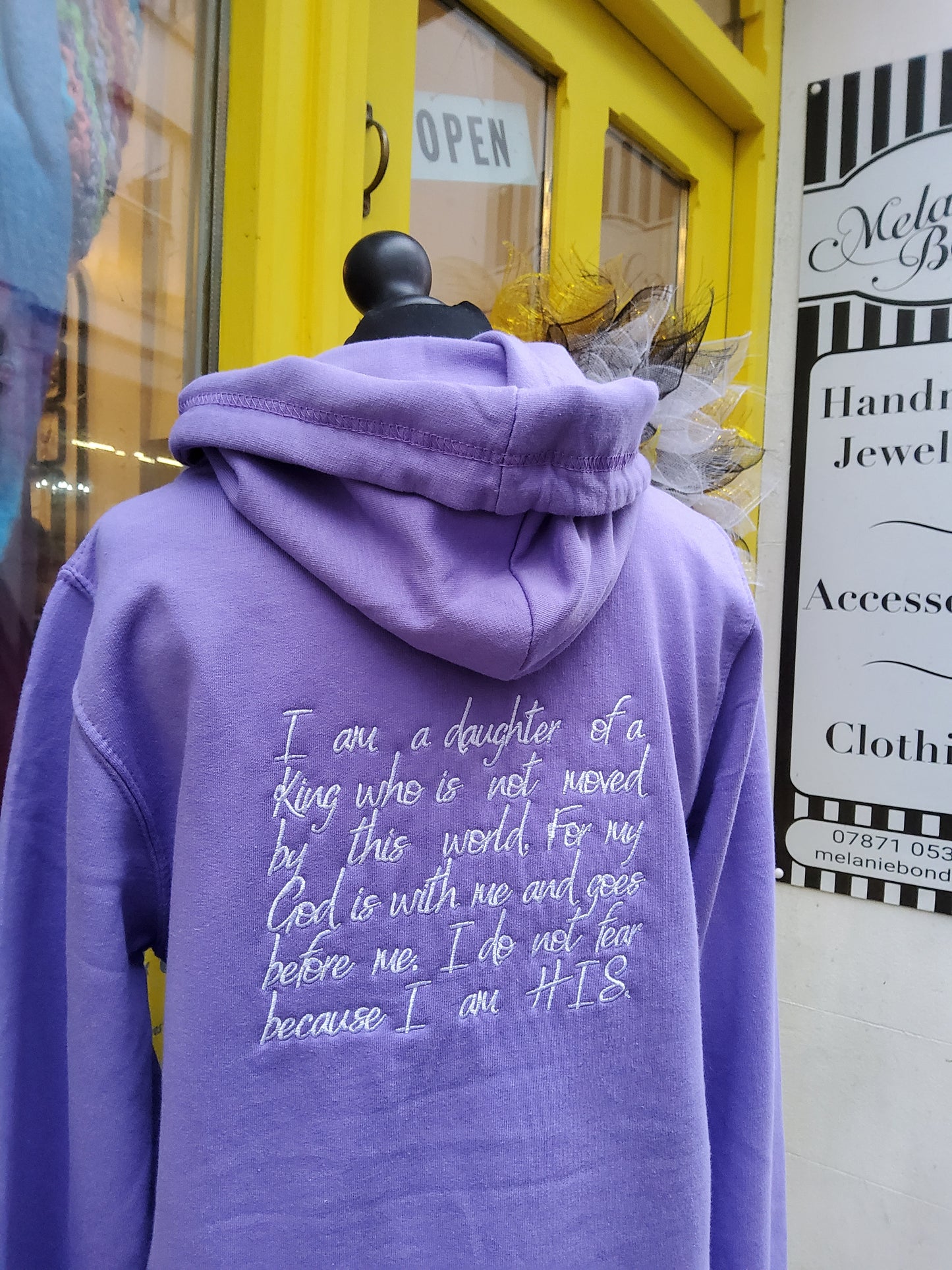 'Daughter of the King' Purple Zipped Hoodie
