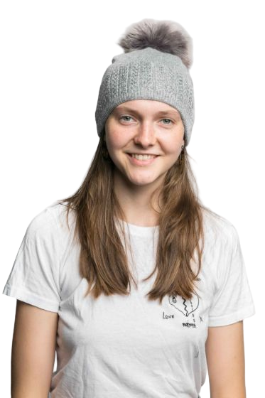 Grey Sparkle Cable Knit Bobble Hat